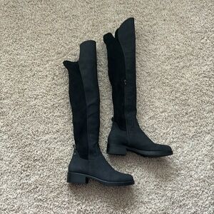 rocket dog black knee-high boots